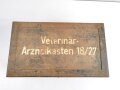 "Veterinär Arzneikasten 18/27" der Wehrmacht. Ungereinigtes Stück, Deckelverschlüsse defekt