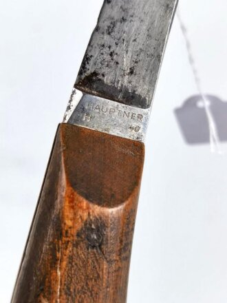 Rinnhufmesser in Hülle Wehrmacht, datiert 1940, die Hülle aus Ersatzmaterial