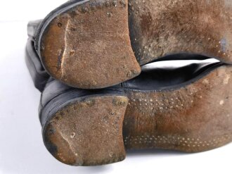 Paar Stiefel für Offiziere der Wehrmacht, ungereinigtes Paar in gutem Zustand, Sohlenlänge 30cm