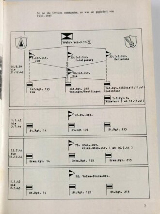 "Die 78. Infanterie und Sturm-Division 1938-1945" 176 Seiten, DIN A5, gebraucht