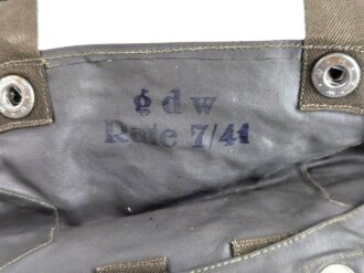 Tasche für die Gasplane der Wehrmacht. Gummierte Ausführung, datiert 1941