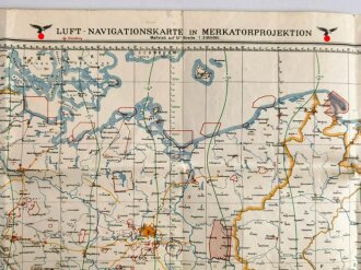 Luftwaffe, Luft-Navigationskarte in Merkatorprojektion,...