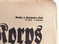 "Das Schwarze Korps" Zeitung der Schutzstaffeln der NSDAP, Berlin 5. September 1940, geknickt