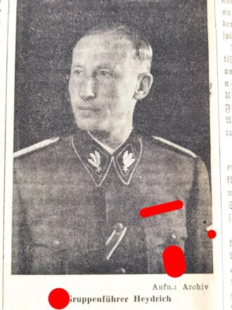 "Das Schwarze Korps" Zeitung der Schutzstaffeln der NSDAP, Berlin 5. September 1940, geknickt