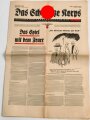 "Das Schwarze Korps" Zeitung der Schutzstaffeln der NSDAP, Berlin 5. September 1940, geknickt