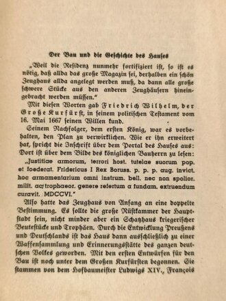 "Das Zeughaus, Die Ruhmeshalle" Amtlicher Führer 1941, 32 Seiten, unter DIN A5, gebraucht