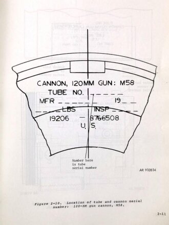 U.S. Technical Manual 9-1000-202-14 "Evaluation of Cannon Tubes" ca. 250 pages, used, U.S. 1976 dated