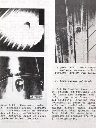 U.S. Technical Manual 9-1000-202-14 "Evaluation of Cannon Tubes" ca. 250 pages, used, U.S. 1976 dated