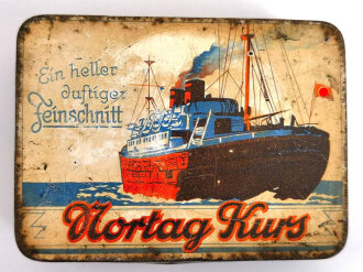 Blechdose " Nortag Kurs" Tabak. Fahne mit...