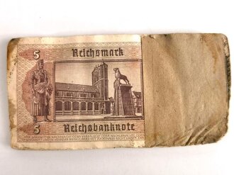 Bündel Geldscheine " 5 Reichsmark" zusammengebacken