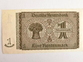 Rentenbankschein Eine Rentenmark aus der Zeit des 2.Weltkrieg