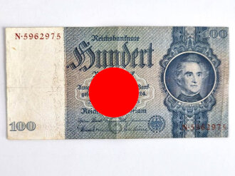 Reichsbanknote 100 Reichsmark aus der Zeit des 2.Weltkrieg
