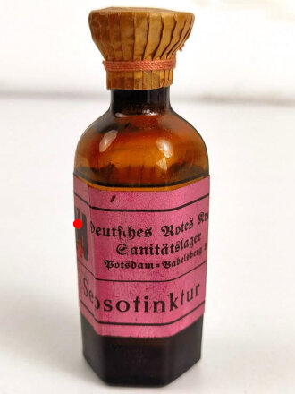 Flasche " Deutsches Rotes Kreuz Sanitätslager Potsdam, Sepsotinktur" Höhe 11cm