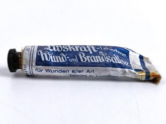 Tube " Livskraft Lebertran Wund und Brandsalbe" 9cm Länge