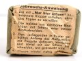 Pack " 10 keimfreie Mullstreifen" datiert 1943