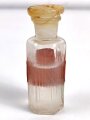 Glasbehälter " Salmiakgeist "in der originalen Umverpackung.  Für Luftschutzzwecke. Datiert 1942 , Höhe 9 cm