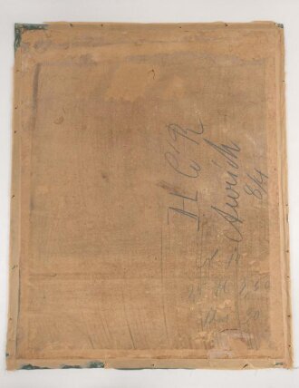 Schiesspreis Preussen, Infanterie Regiment 78. Erhabene Pappe auf Seide, Maße 68x85cm, das "Pickelhaubenemblem" liegt lose auf. Sehr dekorativ