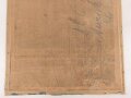 Schiesspreis Preussen, Infanterie Regiment 78. Erhabene Pappe auf Seide, Maße 68x85cm, das "Pickelhaubenemblem" liegt lose auf. Sehr dekorativ