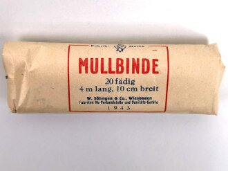 "Mullbinde" datiert 1943, Breite 10cm