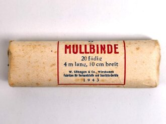 "Mullbinde" datiert 1943, Breite 10cm