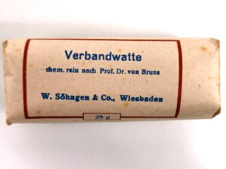 Pack " Verbandwatte" 25g, "Wundwatte Z" Breite 10cm