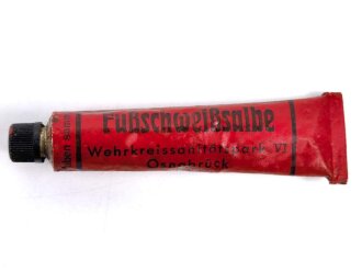 Tube "Fußschweißsalbe" Wehrmacht , ungereinigt