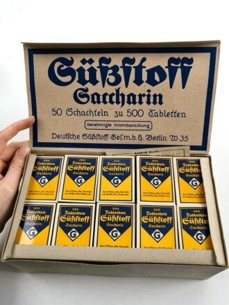 Kompletter Karton mit 50 Schachteln "500 Tabletten...