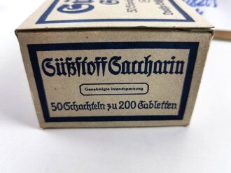 Pack "200 Tabletten Süßstoff Saccarin" ungeöffnet. Ein ( 1 ) Stück aus der originalem Umverpackung