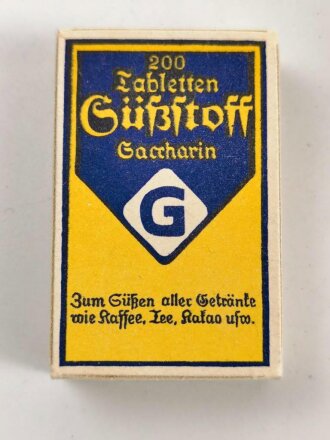 Pack "200 Tabletten Süßstoff Saccarin" ungeöffnet. Ein ( 1 ) Stück aus der originalem Umverpackung