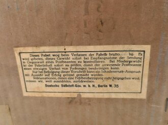Kompletter Karton mit 50 Schachteln zu "200 Tabletten Süßstoff Saccarin"  Sehr guter Zustand, sie erhalten einen Karton aus der originalen Umverpackung