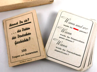 "Kennst du sie ? ....die Daten der Deutschen Geschichte" die Spielkarten nicht Vollständig