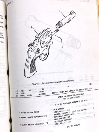 U.S. Technical Manual 9-1005-14&P-1 "Pistol, Semiautomatic, 9mm, M9" used, U.S. 1985 dated