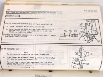 U.S. Technical Manual 9-1005-309-23&P "Submachine Gun, 5.56-MM: Port, Firing, M231" used, U.S. 1983 dated