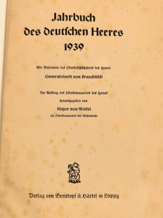 "Jahrbuch der deutschen Heeres 1939" 182...