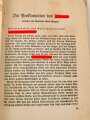 "Reden Des Führers am Parteitag Großdeutschland 1938" 80 Seiten, DIN A5, gebrauch, obere Ecke defekt