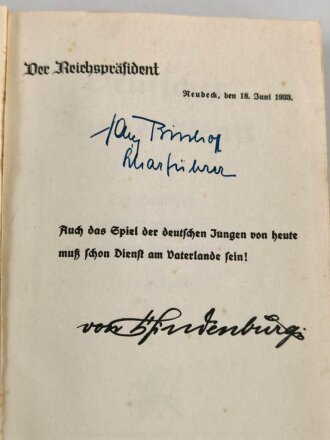 "Deutscher Jungendienst " datiert 1933, 388 Seiten, gebraucht