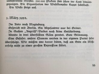 Dr.Joseph Göbbels " Vom Kaiserhof zur Reichskanzlei" gebraucht