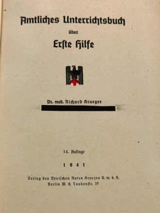 "Amtliches Unterrichtsbuch über Erste...