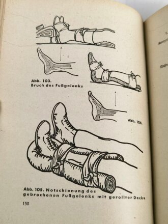 "Amtliches Unterrichtsbuch über Erste Hilfe", datiert 1941, 263 Seiten, gebraucht