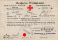 Deutsche Wehrmacht, Dienstausweis " ist berechtigt die Armbinde zu tragen", ausgestellt 1945