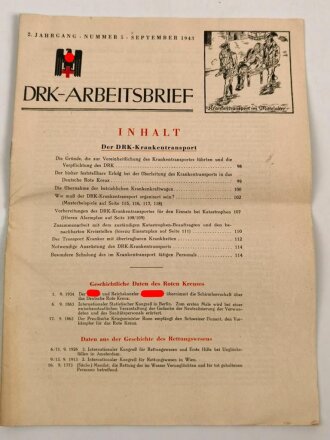 "DRK-Arbeitsbrief" Nummer 5, September 1943, DIN A4