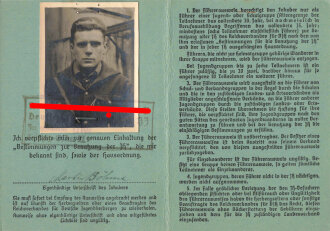 Reichsverband für deutsche Jugendherbergen "Führerausweis" Leipzig