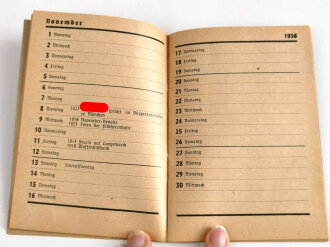 "Mein Dienst - Merkbuch der Hitler Jugend 1938-1939" 62 Seiten, DIN A5, gebraucht