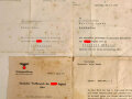 "Musischer Wettbewerb der Hilter--Jugend 1944" Konvolut Papiere samt Anerkennungsurkunde für eine JM Gruppenführerin aus Cuxhaven