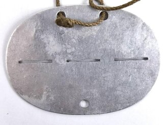 Erkennungsmarke Wehrmacht aus Aluminium eines Angehörigen, " 1/Pi Ers Batl 35 " 1. Pionier Ersatz Bataillon 35