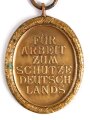 Deutsches Schutzwall Ehrenzeichen mit Band, Buntmetall