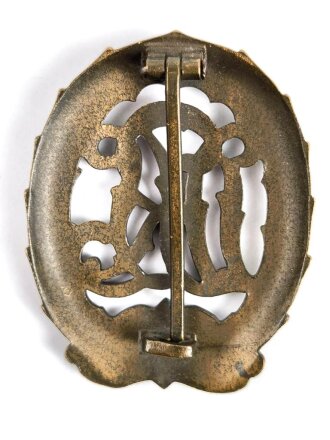 Deutsches Reichssportabzeichen DRL in Bronze, Rückseitig ohne Herstellermarkierung was sehr selten vor kommt