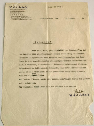 Umfangreiches Papierkonvolut eines Hitler-Jugend Angehörigen aus Bad Schwalbach.