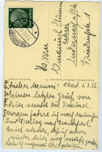 Ansichtskarte "Der Führer am Chiemsee" gelaufen 1937