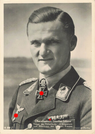 Ansichtskarte "Oberstleutnant Günther Lützow"